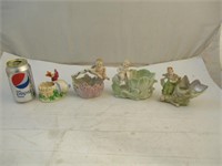4 figurines Planters Made in Occupied Japan