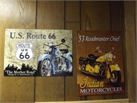 ROUTE 66 & 53 ROADMASTER CHIEF INDIAN METAL SIGNS