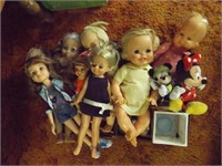 TWO FLATS OF DOLLS & MORE