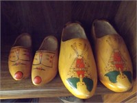 TWO PAIRS WOODEN CLOGS