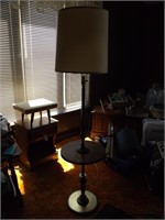 FLOOR LAMP W/ BUILT-IN TABLE IS 62" TALL
