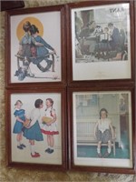 FOUR NORMAN ROCKWELL WALL HANGINGS