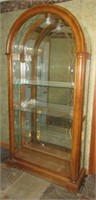 Art Van Lighted Display Case with Mirror Back,