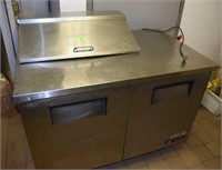 PREP TABLE WITH REFRIGERTOR AND BIN