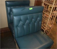 2 CUSHIONED BOOTH SEATS