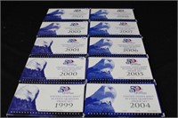 1999-2008 U.S. Mint  50 State Quarter Proof Sets