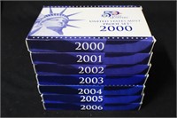 2000-2006 United States Mint Proof Sets (see pics)