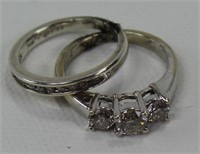 $5900.00 RETAIL DIAMOND ANNIVERSARY WEDDING SET