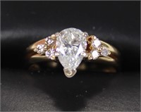 $8900.00 1.15CT PEAR CUT DIAMOND SOLITAIRE RING