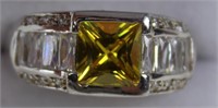 4.88CT CANARY YELLOW SAPPHIRE RING