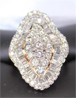 $8900.00 RETAIL 4.12CT DIAMOND RING ROSE GOLD