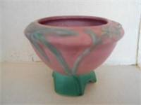 4"Tall Pink and Green Pottery Pot