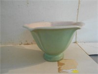 3 1/2"Tall Pottery Bowl Green