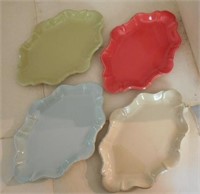 Set of 4 Waterford Party Plates Assorted Colors