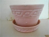 Pink 2 3/4"Tall Pottery Flower Pot