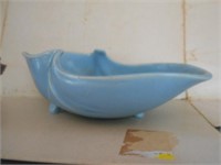 3 1/2"Tall by 10 1/4"Long Blue Pottery Dish