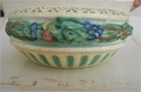 7"Wide by 3"Tall Pottery Pot Multi Colored