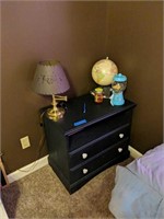 Nightstand With Lamp And Globe