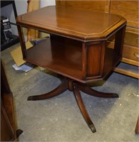 Vtg Two-Tier End Table by "Wehman's Tables" -