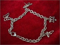 Sterling Silver Tiffany's TC&Co Charm Bracelet