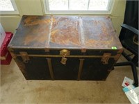 Large Vintage Trunk with Tray