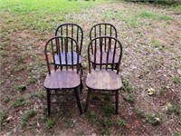 Set of 4 Antique Oak Chairs