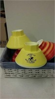 Basket with 4 pool drink floats