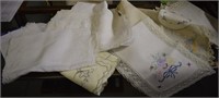 Assortment of Vtg Linens, Dresser Scarves,