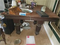 Antique Solid Wooden Table Large Legs
