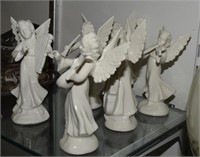 Six Vtg Dresden Angel Figurines