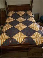 Beautiful Handmade Aztec Style Pattern Quilt