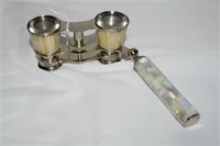 Mother-of-Pearl Opera Glasses w/ Handle