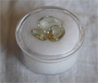 7.5ct Faceted Green Amethyst Gemstones