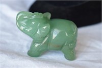 Carved Jade Elephant Figurine