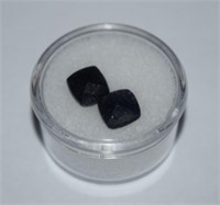 5.5ct Pair of Dark Sapphire Gemstones