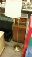 Brass floor reading lamp