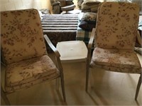 2 Yard Chairs & Outdoor End Table