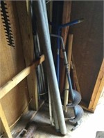 Galvanized pipe, ice auger, cultivator