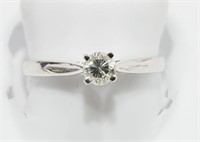 10K WHITE GOLD DIAMOND (0.22CT) SOLITAIRE RING