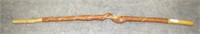 Antique Hand Whittled Walking Stick - 63"l