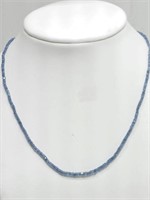 14K YELLOW GOLD SAPPHIRE (25CTS) BEAD NECKLACE