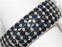SILVER HINGED 175 SAPPHIRES (31.50CT)