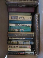 Box of hardcover books