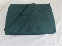 Green oval tablecloth