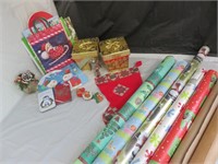 Gift bags, boxes and wrap, ornaments