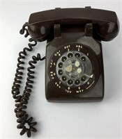 Vintage ITT Brown Rotary Phone