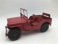 Vintage metal toy jeep