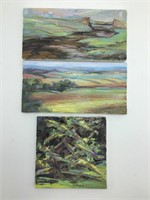 Three Canvas paintings by Jill Peckelun