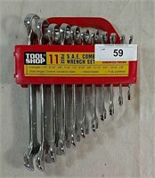 New Tool Shop 11 pc. S.A.E. Combination Wrench set