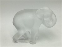 Lalique frosted Elephant Figurine
